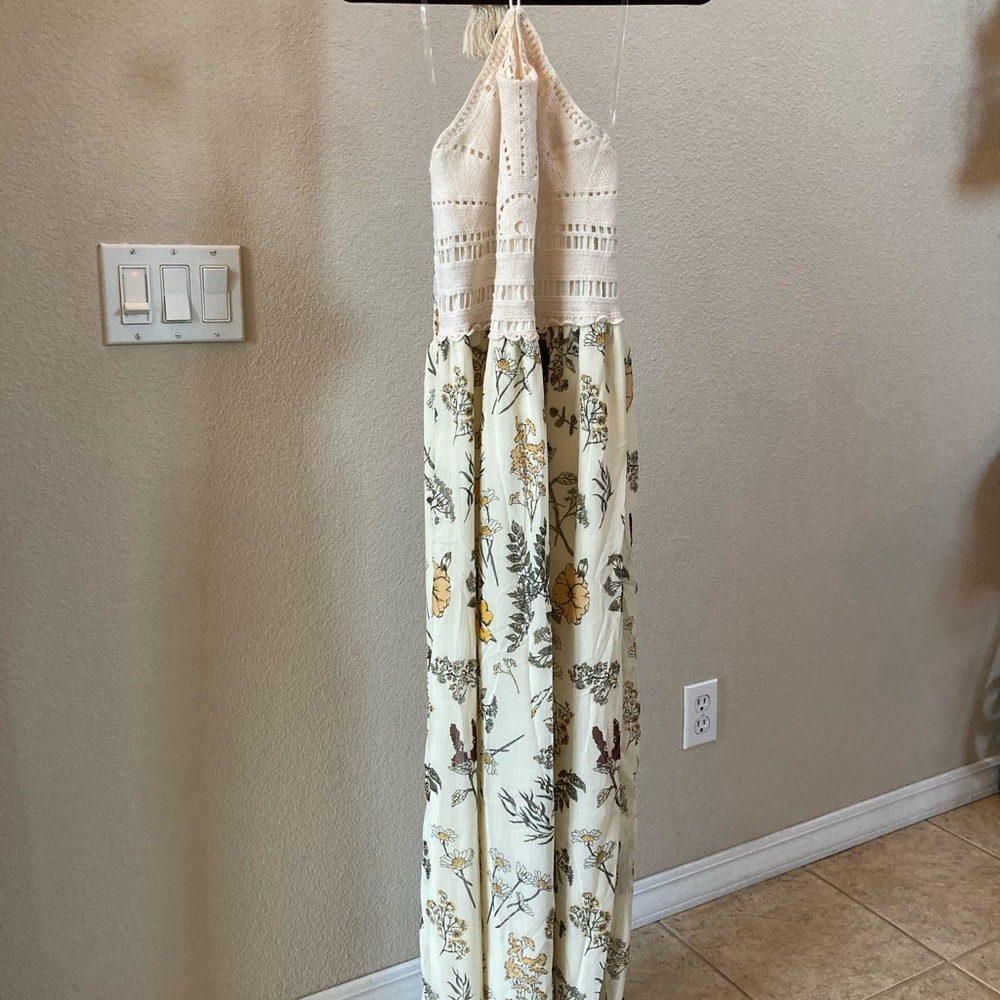 Maurices Halter Floral Maxi Dress Small - Picture 6 of 7